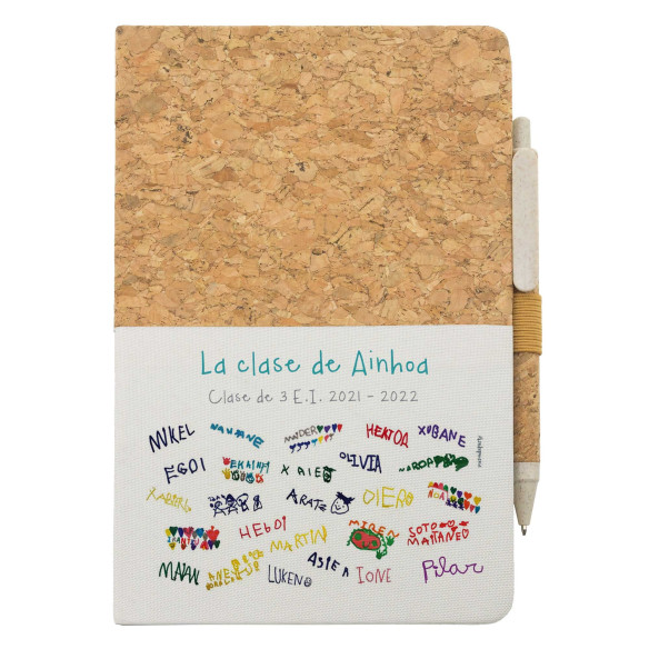 Libreta corcho con boli