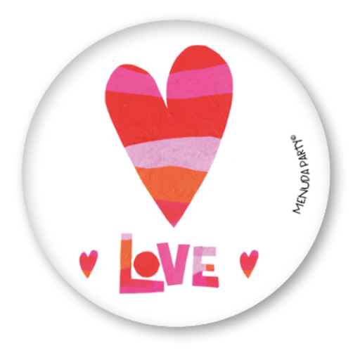 Chapa 59mm Peace - love - pets