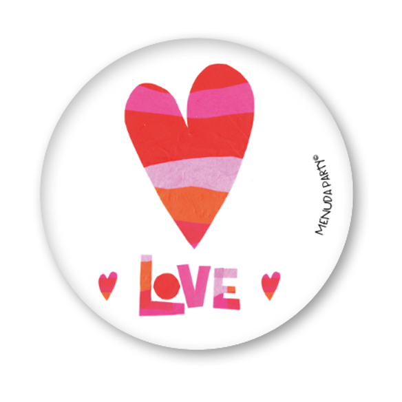 Chapa 59mm Peace - love - pets