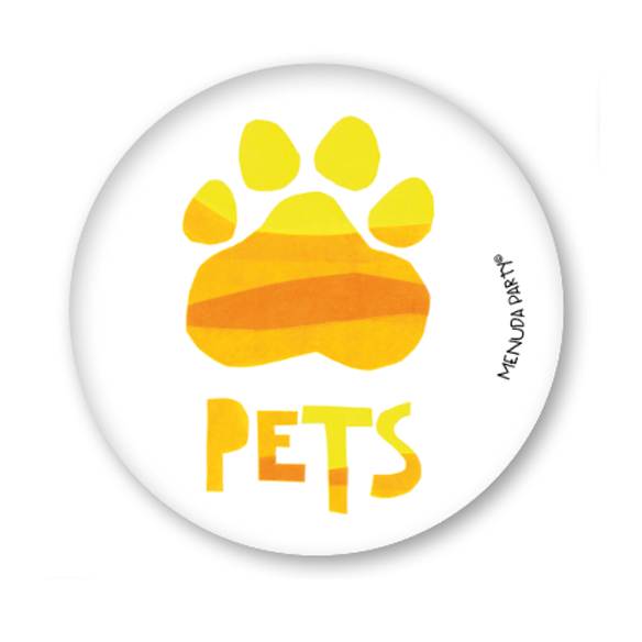 Chapa 59mm Peace - love - pets