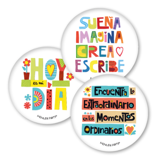 Chapa 59mm frase collage