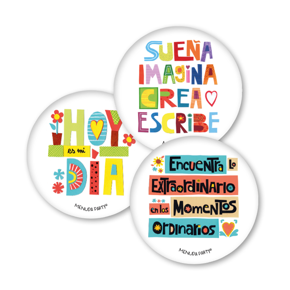 Chapa 59mm frase collage