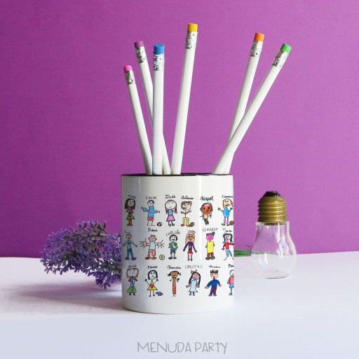 Porta lápices/accesorios "Mi clase"