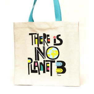 Bolsa "There is no planet B" (asa azul)