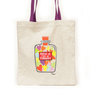 Bolsa "Break in case of emergency" (asa violeta)