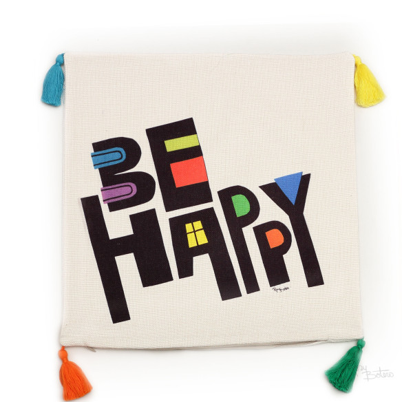 Cojín "Be happy"