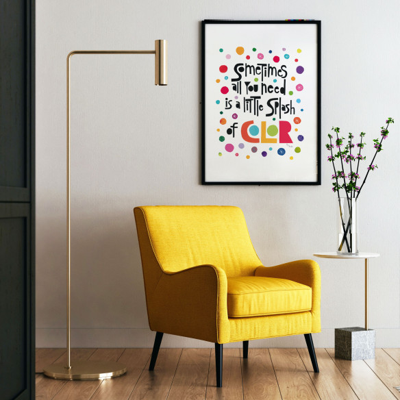 Lámina "Sometimes all you need is a little splash of color"