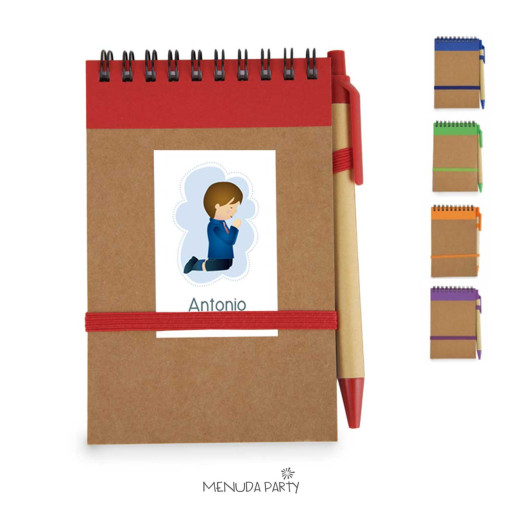 Libreta reciclada con boli