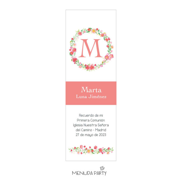 Paq. 10 recordatorios -Coral - Rosa-