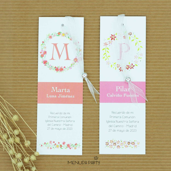 Paq. 10 recordatorios -Coral - Rosa-