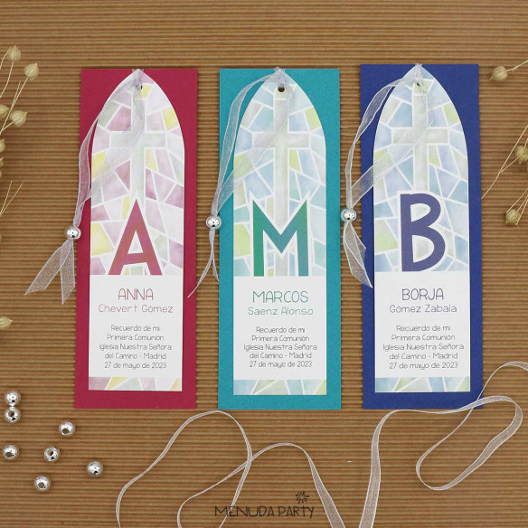 Paq. 10 recordatorios -Vitral-