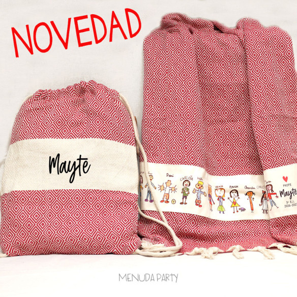 toalla personalizada, regalos profes, toallas para profes, profesores