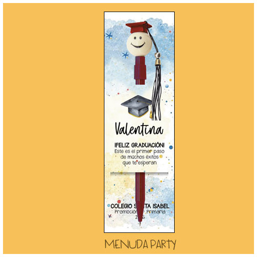 Bolígrafo graduado con cartón personalizado -precio según cantidades-